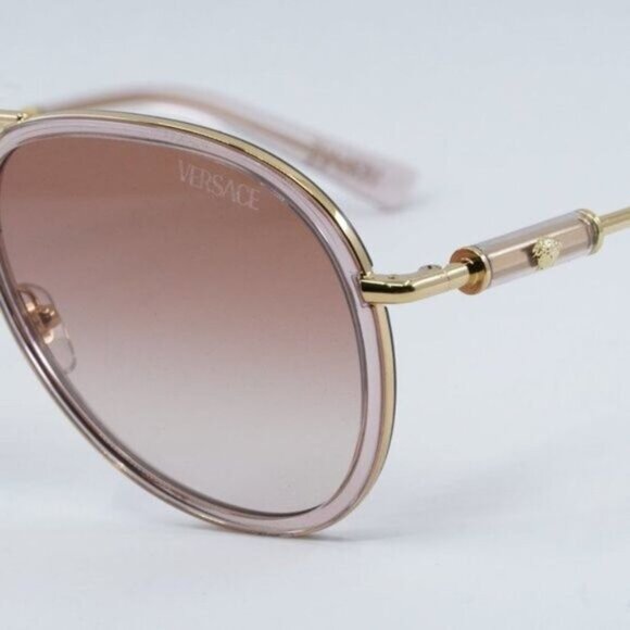 NEW VERSACE VE2260 100213 BROWN PINK GRADIENT SUNGLASSES - Picture 3 of 11